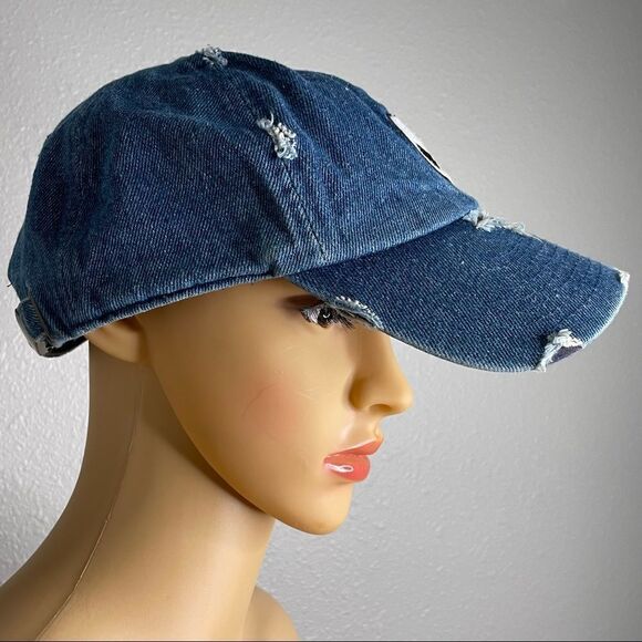 KBETHOS Alien Distressed Denim Trucker Ball Cap - Picture 4 of 9